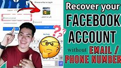 HOW TO RECOVER FACEBOOK ACCOUNT | RECOVER FACEBOOK ACCOUNT WITHOUT EMAIL OR PHONE NUMBER