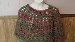 How to Crochet Womans Cozy Capelet Shawl Poncho Crochet TUTORIAL #256