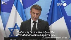 French president Macron proposes international coalition against Hamas