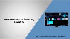 How to reset your Samsung Smart TV | Samsung