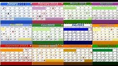 Starfall 2023 Yearly Calendar