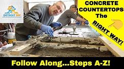 CONCRETE COUNTERTOPS DIY Using RAPID SET MORTAR MIX! (The only Concrete Countertop Video YOU NEED!)