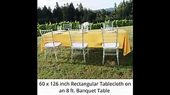 LinenTablecloth 60 x 102-Inch Rectangular Polyester Tablecloth White