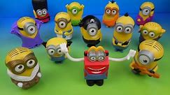 2015 McDONALD'S MINIONS MOVIE SET OF 12 HAPPY MEAL TOY COLLECTION VIDEO REVIEW (USA)