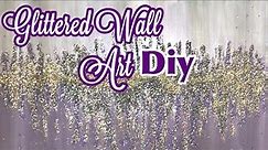 BLING CANVAS WALL ART With Crushed Glass & Glitter Wall Art Decor ~ Z Gallerie Inspired