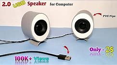 How to Make a USB Speaker for Computer | 2.0 Multimedia Speaker | diy Desktop Speaker