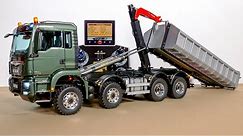 UNBOXING SCALEART RC TRUCK MAN TGS 8x8 ROLL OFF, PALFINGER HYDRAULIC ARM, COMMANDER SA 5000 EXPERT!!