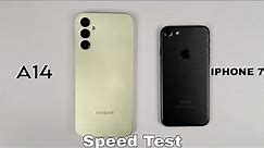 Samsung Galaxy A14 Vs Iphone 7 Speed Test & Comparison