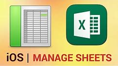 How to Manage Sheets in Excel for iPhone
