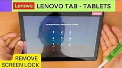 Lenovo TAB tablet - Remove SCREEN LOCK / PIN / PASSWORD / ERASE / UNLOCK