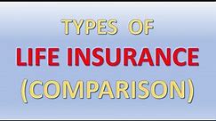 Types of Life Insurance (Comparison)