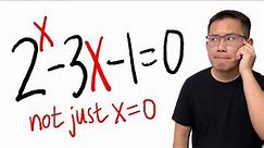 all solutions to 2^x-3x-1=0 (transcendental equation)