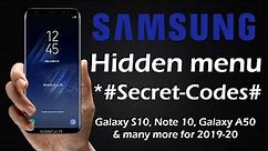 All Samsung Galaxy Secret Codes and Hacks, Hidden Menu 2019-20