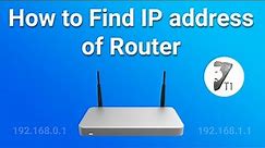 How to Find the IP address of your Router
