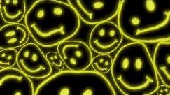 Yellow Warped LED Smiley Face Background || 1 Hour Looped HD