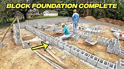 Building A Concrete Block Foundation - Start To Finish