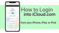How to Login Into iCloud.com on iPhone or iPad