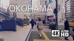 Yokohama Local Street Afternoon Walk, Japan 4K 60fps