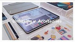 2021 iPad Pro 12.9" Unboxing + Apple Pencil | Accessories, decor, and setup