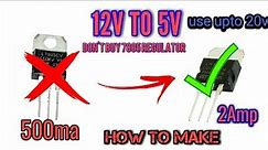 How to make phone charger 12v to 5V 2A | Phone charger upto 12-35V | DIY | Home Made Phone Charger