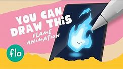 You Can Draw This FLAME in PROCREATE - Procreate Animation Tutorial for Beginners