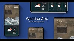 How to make Weather App using Openweathermap API | Javascript - Responsive Website