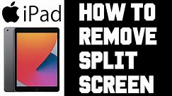 How To Remove Split Screen on iPad - iPad How To Remove Split Screen Instructions, Guide, Help