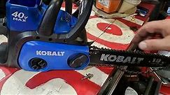 kobalt 40v max battery chainsaw bar chain assembly