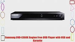 Samsung DVD-E360K Region Free DVD Player with USB and Karaoke