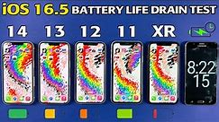 iPhone 14 vs iPhone 13 vs 12 vs 11 vs XR BATTERY LIFE DRAIN TEST in 2023 - iOS 16.5 Battery Test