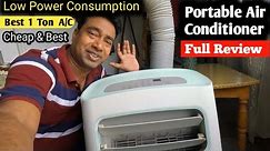 Cheap & Best 1 TON Portable Air Conditioner A/C | Low Power, Cooling test, Price - Full Review 2024