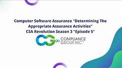CSA | FDA | Computer Software Assurance Risk-Based Approach