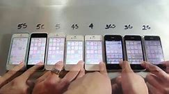 iPhone 5S vs 5C vs 5 vs 4S vs 4 vs 3Gs vs 3G vs 2G Speed Test Comparison