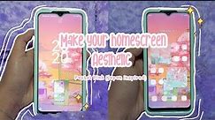 make your homescreen aesthetic| aesthetic pastel pink | Realme C33