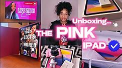 PINK 🩷 IPAD UNBOXING + setup ! 10th gen & accessories
