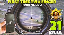 21 KILLS🔥IN 1 MATCHES FASTEST GAMEPLAY WITH IPHONE SE 2 BGMI/PUBG TEST