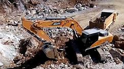 SANY SY365H Heavy Excavator Working at Stone Quarry