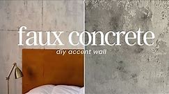 DIY Faux Concrete Wall (it's REMOVABLE!)