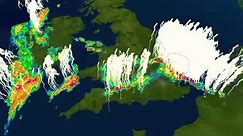 Last night's lightning strike map