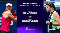 Elena Rybakina vs. Jelena Ostapenko | 2023 Cincinnati Round 2 | WTA Match Highlights