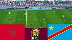المغرب 1 vs 1 الكونغو الديمقراطية مباشر. مباراة CAF 2024 الكاملة - محاكاة ألعاب الفيديو PES 2021