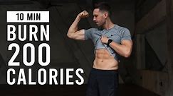 BURN 200 CALORIES With This 10 Min Full Body Cardio HIIT Workout (No Equipment)