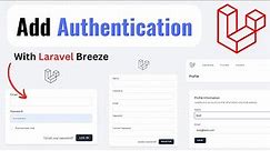 Add Authentication (Login & Register) with Laravel Breeze 😎