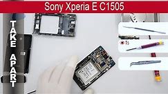 How to disassemble 📱 Sony Xperia E C1505, Take Apart, Tutorial