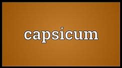 Capsicum Meaning
