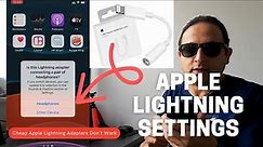 How to change Apple lightning 3.5 mm headphone adapter settings - iPhone 11