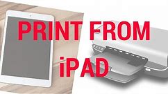 How to print from iPad?