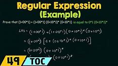 An Example Proof using Identities of Regular Expressions