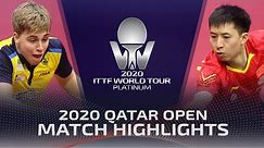 Truls Moregard vs Fang Bo | 2020 ITTF Qatar Open Highlights (FS)