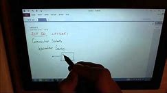 Microsoft Surface pro Class style Note Taking with pen demo